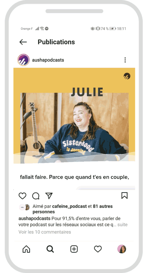 Clip Vidéo Ausha sur un Smartphone