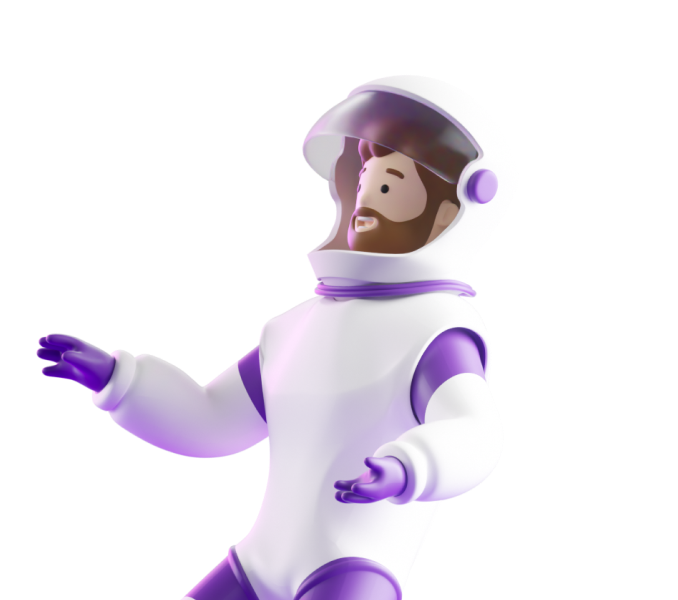 astronaut floating in space