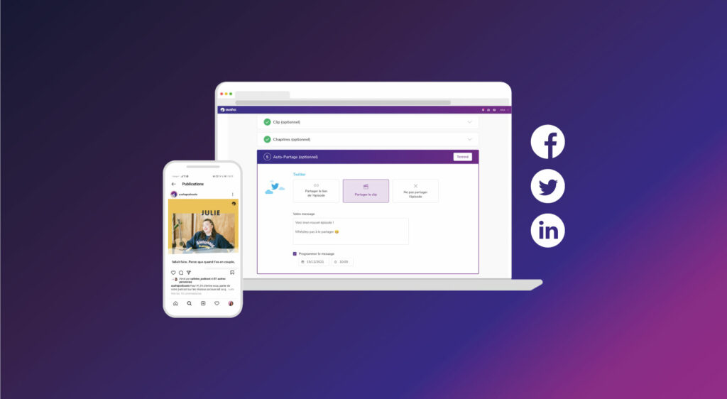 Planification des réseaux sociaux sur Ausha