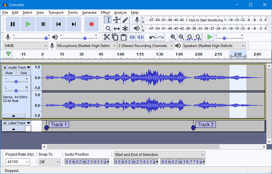 audacity-interface