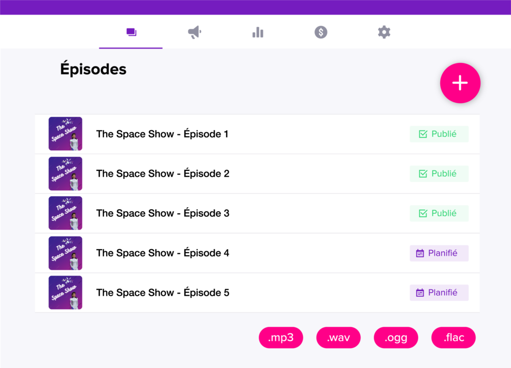 Hébergement de podcast sur Ausha