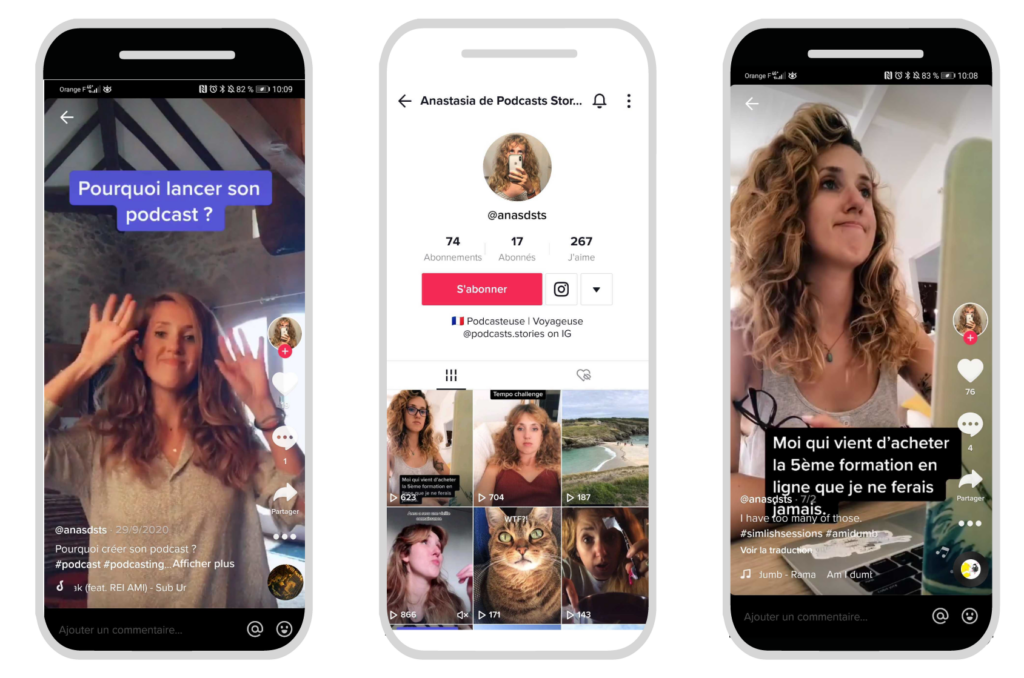 Podcast Stories sur Tik Tok