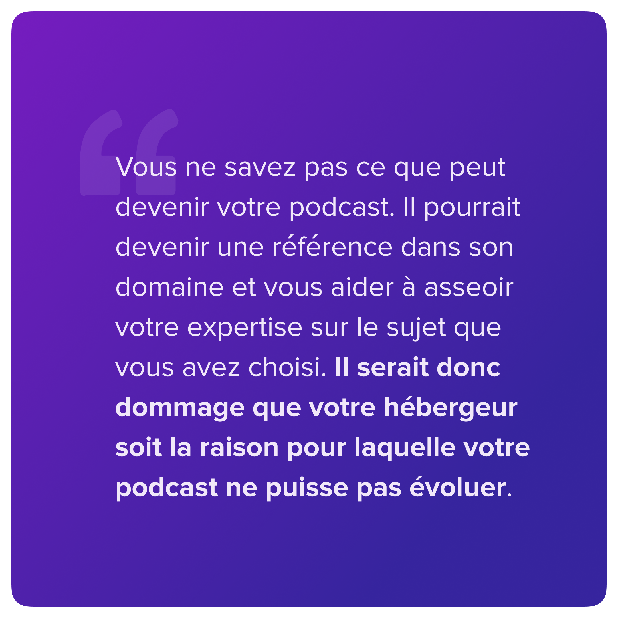 Hébergeur de podcast