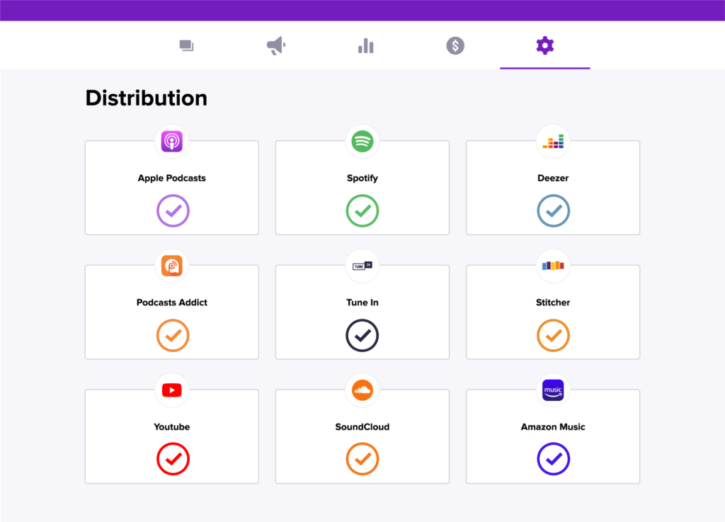 Podcast distribution on Ausha