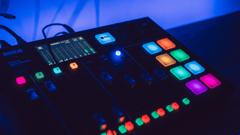 Mixer homemade studio for Podcast