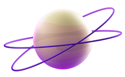 3D planet with rings