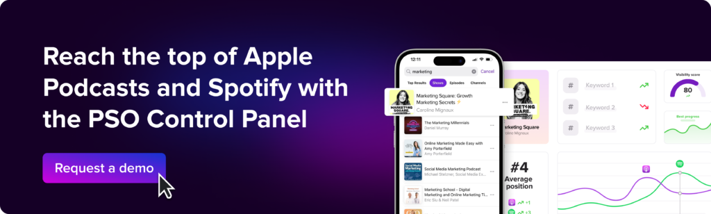 Rank #1 on Apple Podcasts and Spotify with
the PSO Control Panel