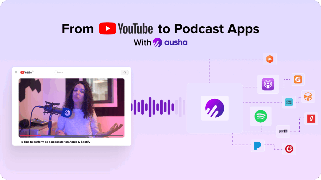 from youtube to podcast apps