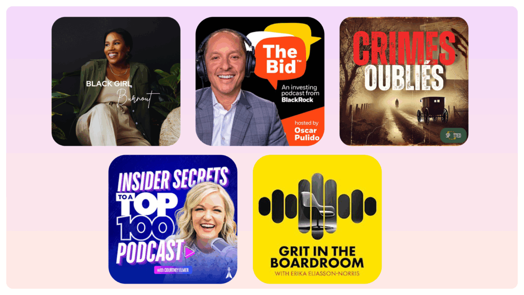 Podcast Search Optimization : Ce que 5 Podcasts, dont le Podcast de Marque de BlackRock et une Série Vrai Crime Indépendante, nous Enseignent sur le Classement Plus Élevé sur Apple et Spotify